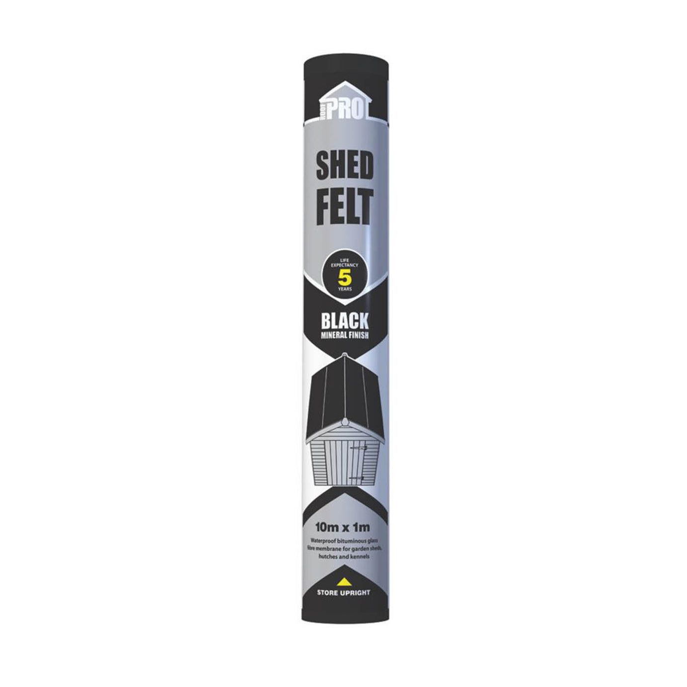 Shed Felt Roofing Bitumen Black Weatherproof UV Resistant 10m² Outdoor 1x10m - Image 2