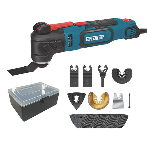 Erbauer Multi-Tool Kit Electric EMT300-QC Variable Speed 44 Accessories 300W - Image 1