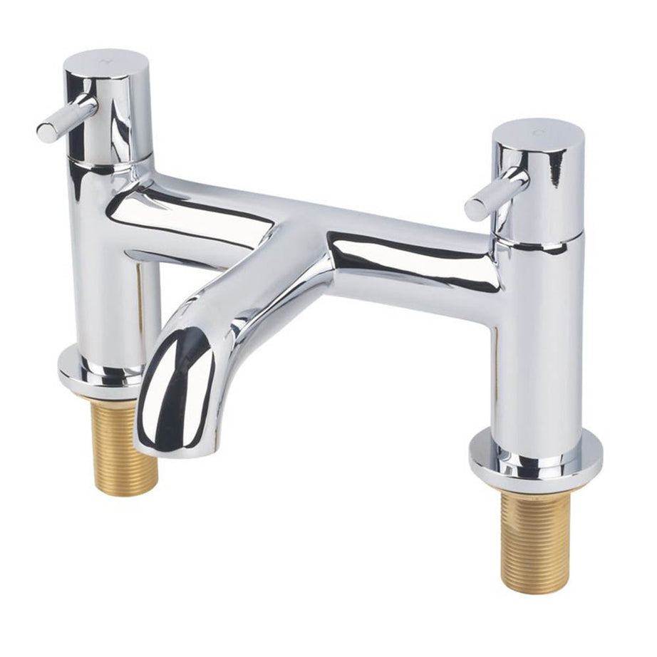 Swirl Bath Filler Tap Mixer Chrome Ceramic Disc Brass Bathroom Contemporary - Image 1