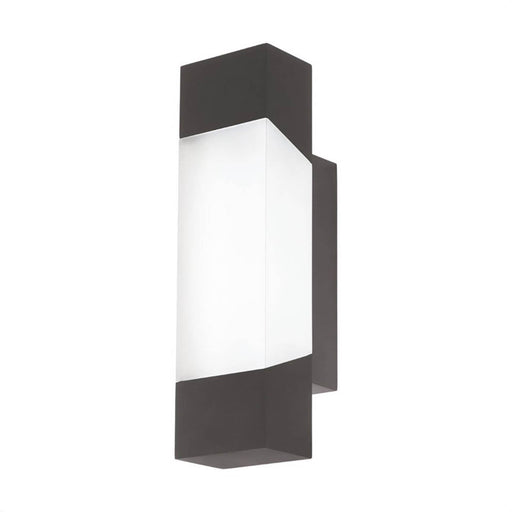 Outdoor LED Wall Light Black Modern Corner Mount Patio Porch Warm White 550lm - Image 1