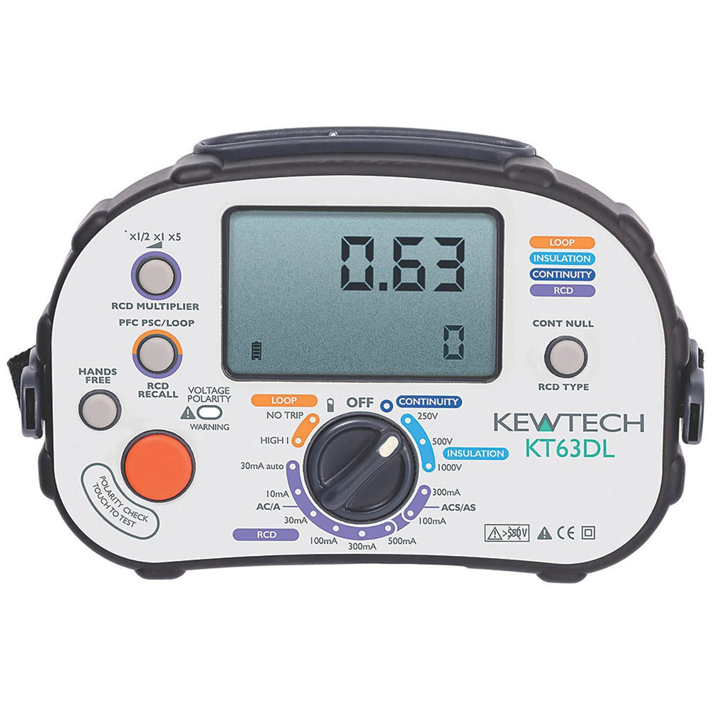 Kewtech Multifunction Electrical Tester KT63DL AC RCDs Test LCD Display - Image 1