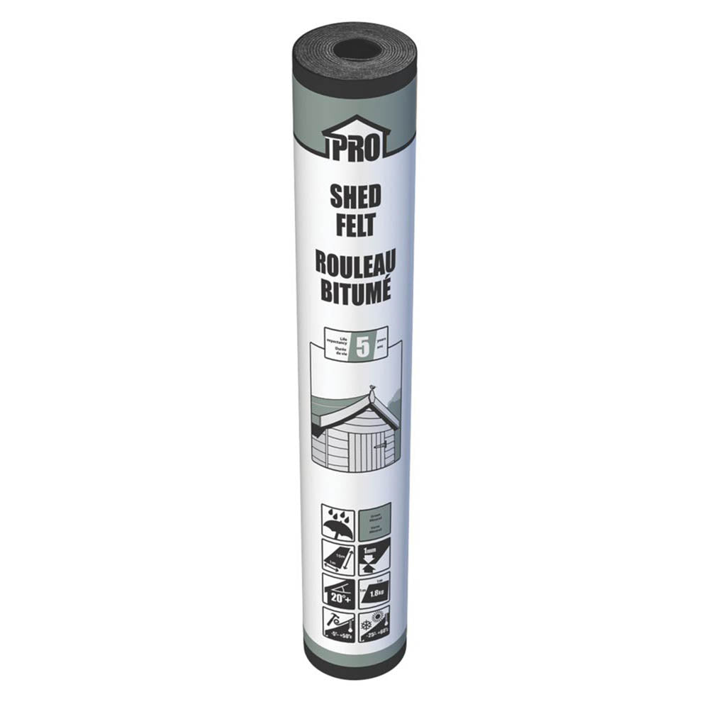 Roof Pro Shed Felt Green Bitumen Waterproof Garden Building Roofing Roll 10 x 1m - Image 2