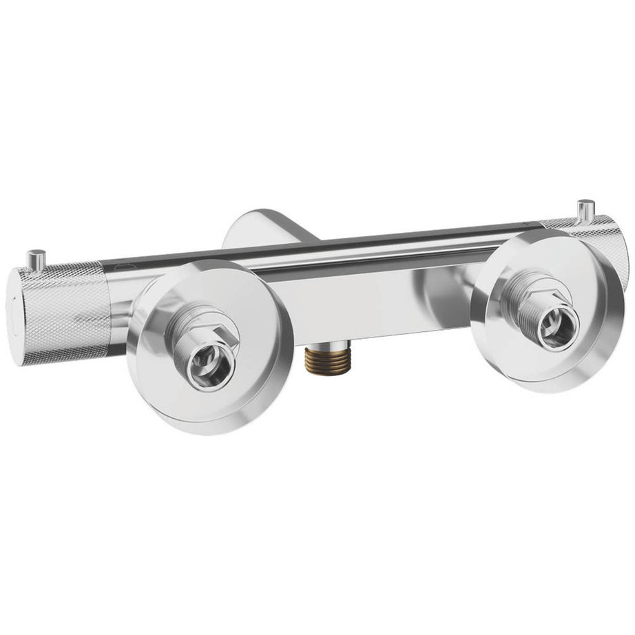 Swirl Thermostatic Bath Filler Shower Mixer Tap Valve With Diverter Double Lever - Image 4