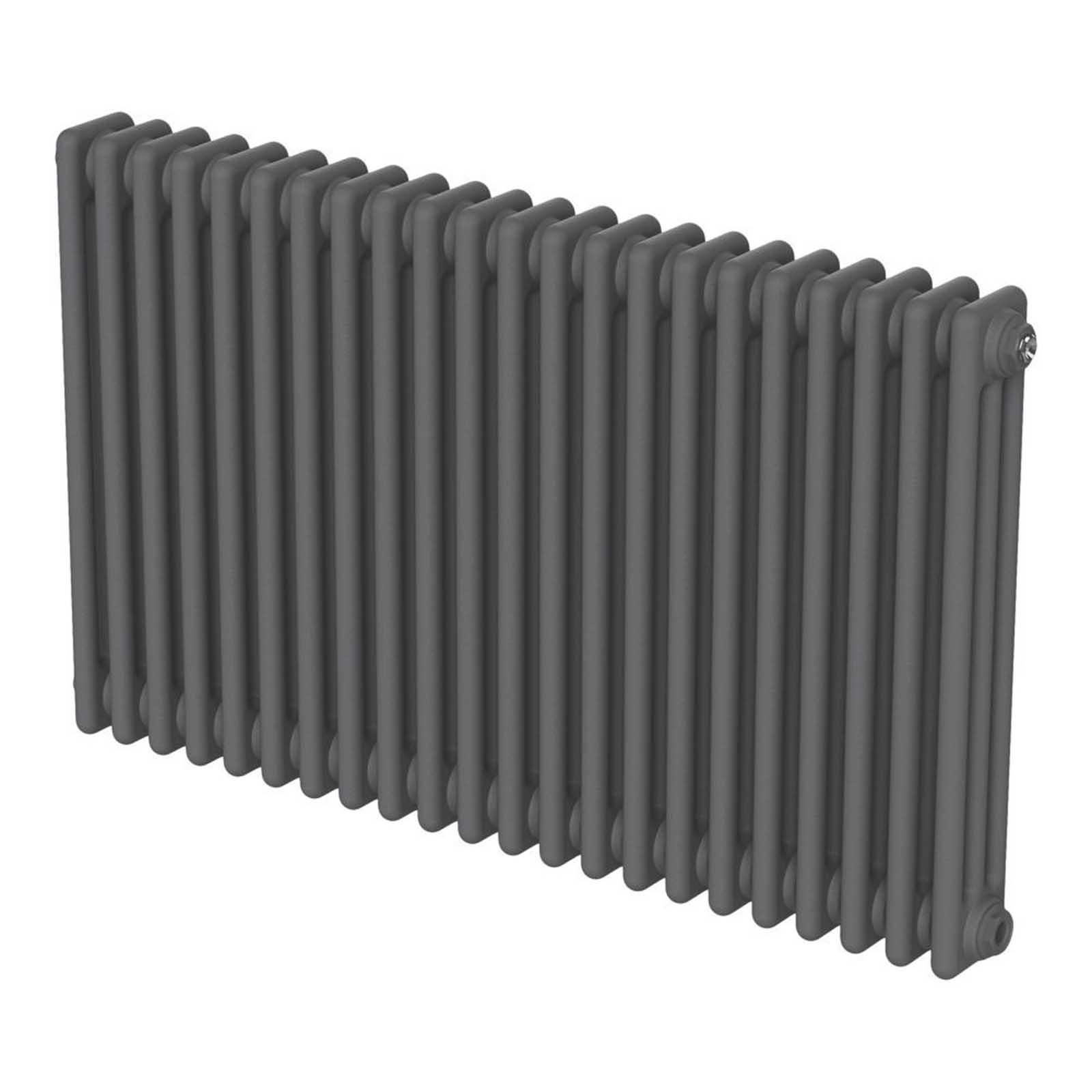 Flomasta 600mm x 1010mm 4366BTU Anthracite Horizontal 3 Column Radiator - Image 1