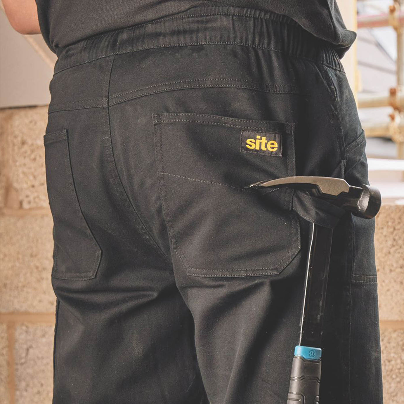 Site Dunnell Stretch Multi-Pocket Trousers Black 30" W 32" L - Image 5