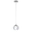 Pendant Ceiling Light Silver Single Hanging Adjustable Drop Clear Glass Shade - Image 1