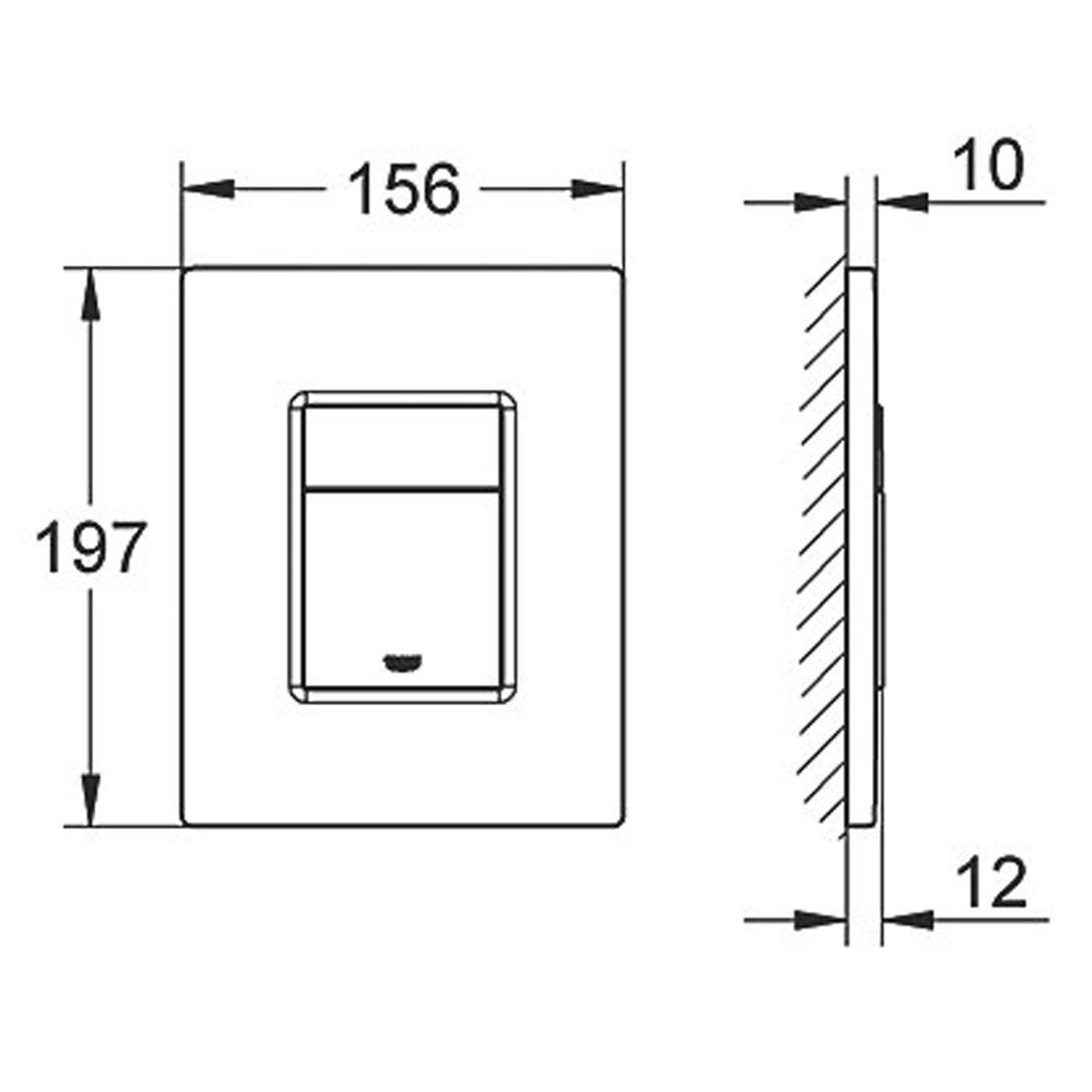 Grohe Even 38966KF0 Dual-Flush Actuation Plate Matt Black - Image 2