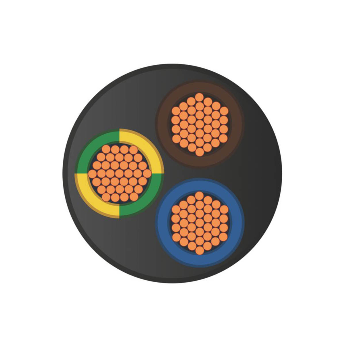 Time Flexible Cable 3-Core 2183Y Black PVC Sheathed Indoor 0.75mm² 25m Drum - Image 2