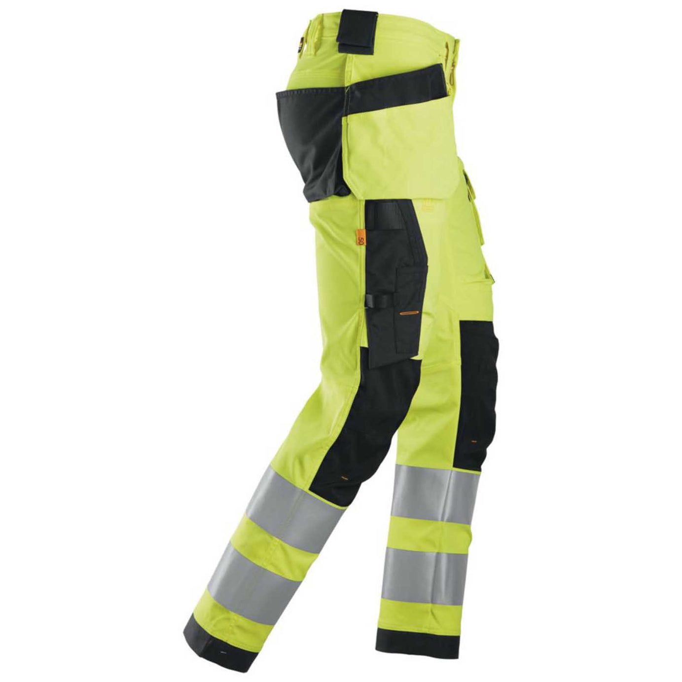 Snickers 6243 Hi-Vis Work Trousers Yellow 38" W 32" L - Image 2