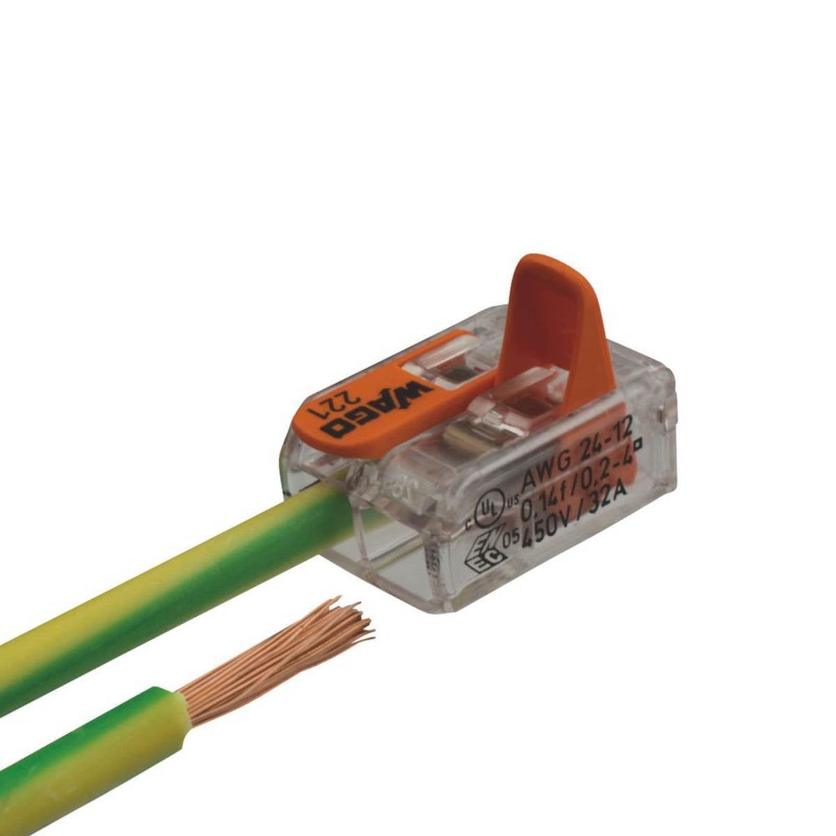 Wago 221 Series 32A 2-Way Lever Connectors 100 Pack - Image 4