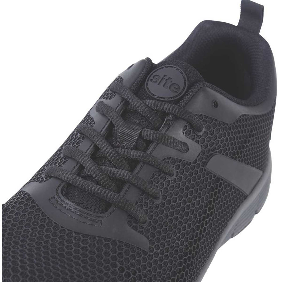 Site Safety Trainers Mens Wide Fit Black Synthetic Steel Toe Breathable Size 8 - Image 2