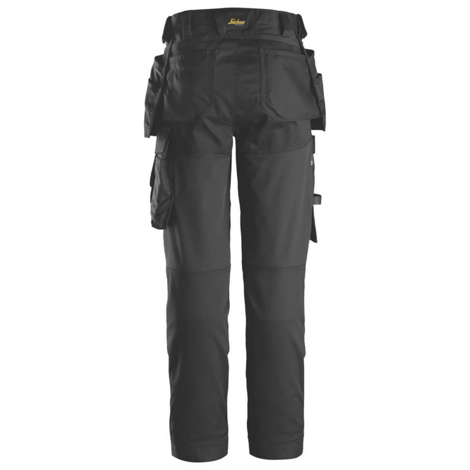 Snickers Work Trousers Womens Slim Fit Black Stretch Multi Pockets Size 10 31"L - Image 3
