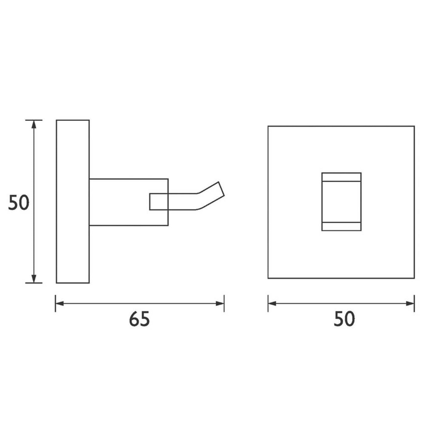 Bristan  Square Robe Hook Black - Image 3