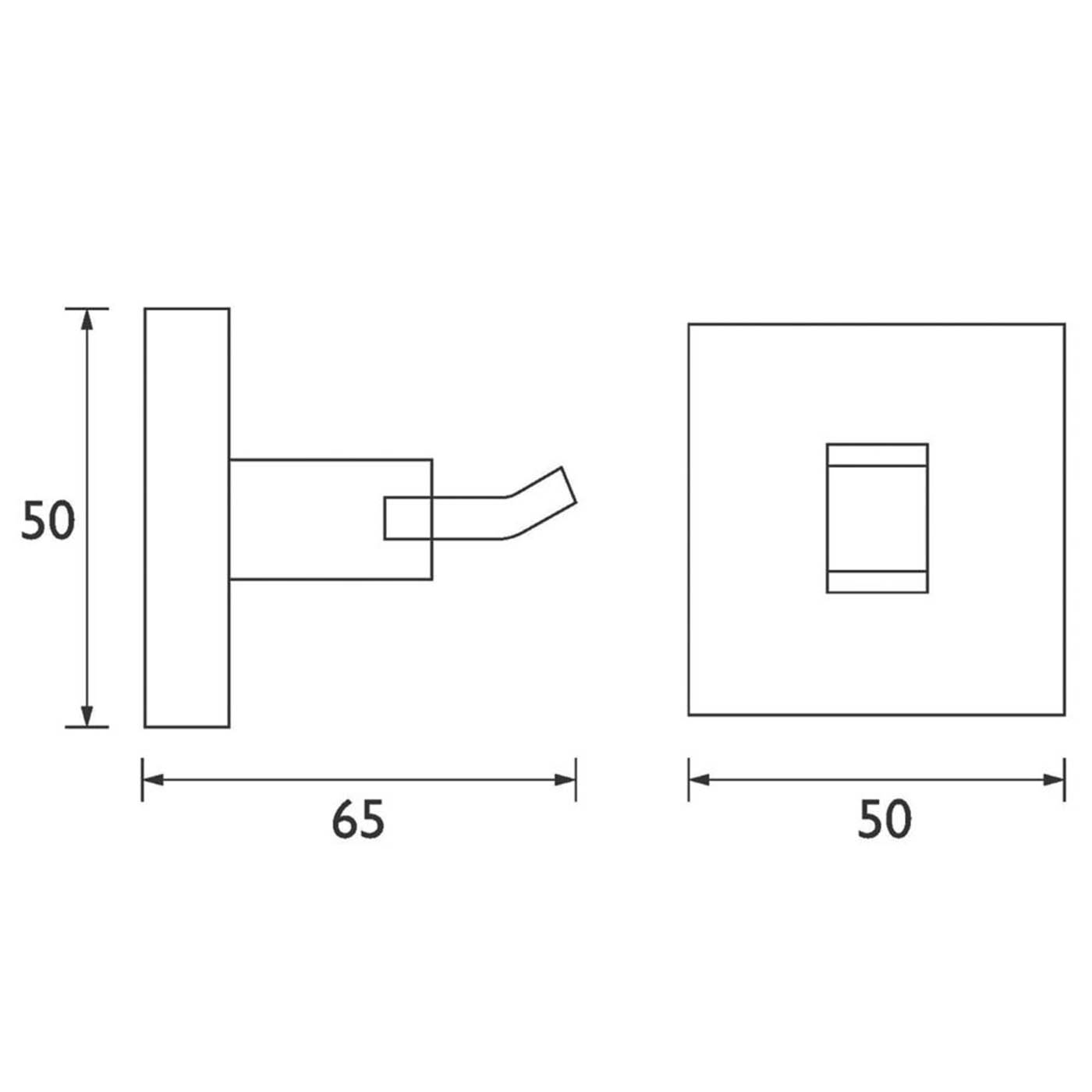 Bristan  Square Robe Hook Black - Image 3