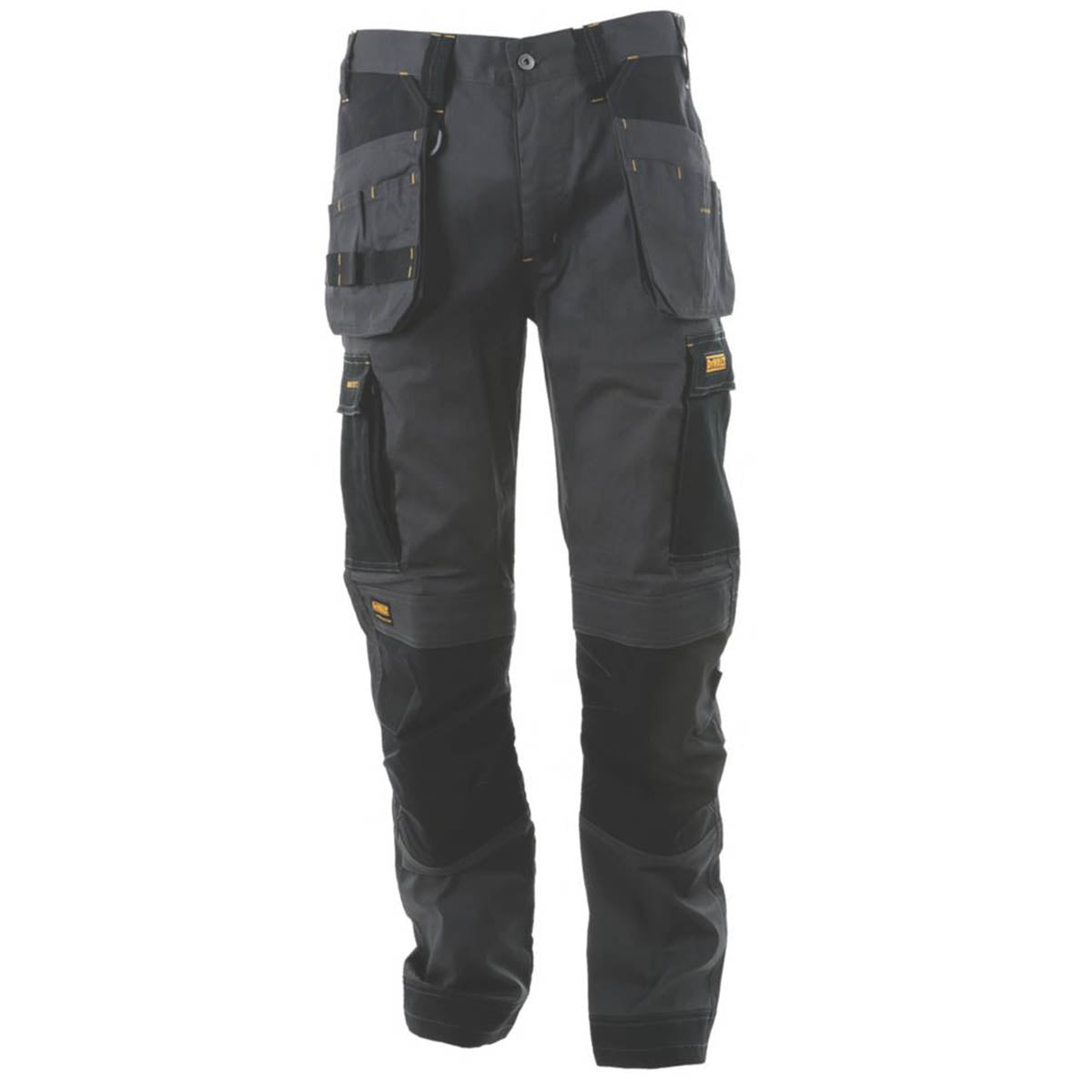 DeWalt Work Trousers Mens Slim Fit Grey Breathable Multi Pockets 34"W 29"L - Image 2
