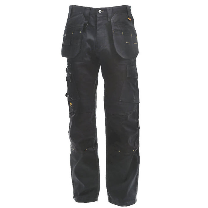 DeWalt Work Trousers Mens Black Straight Leg Breathable Multi Pocket 38"W 29"L - Image 1