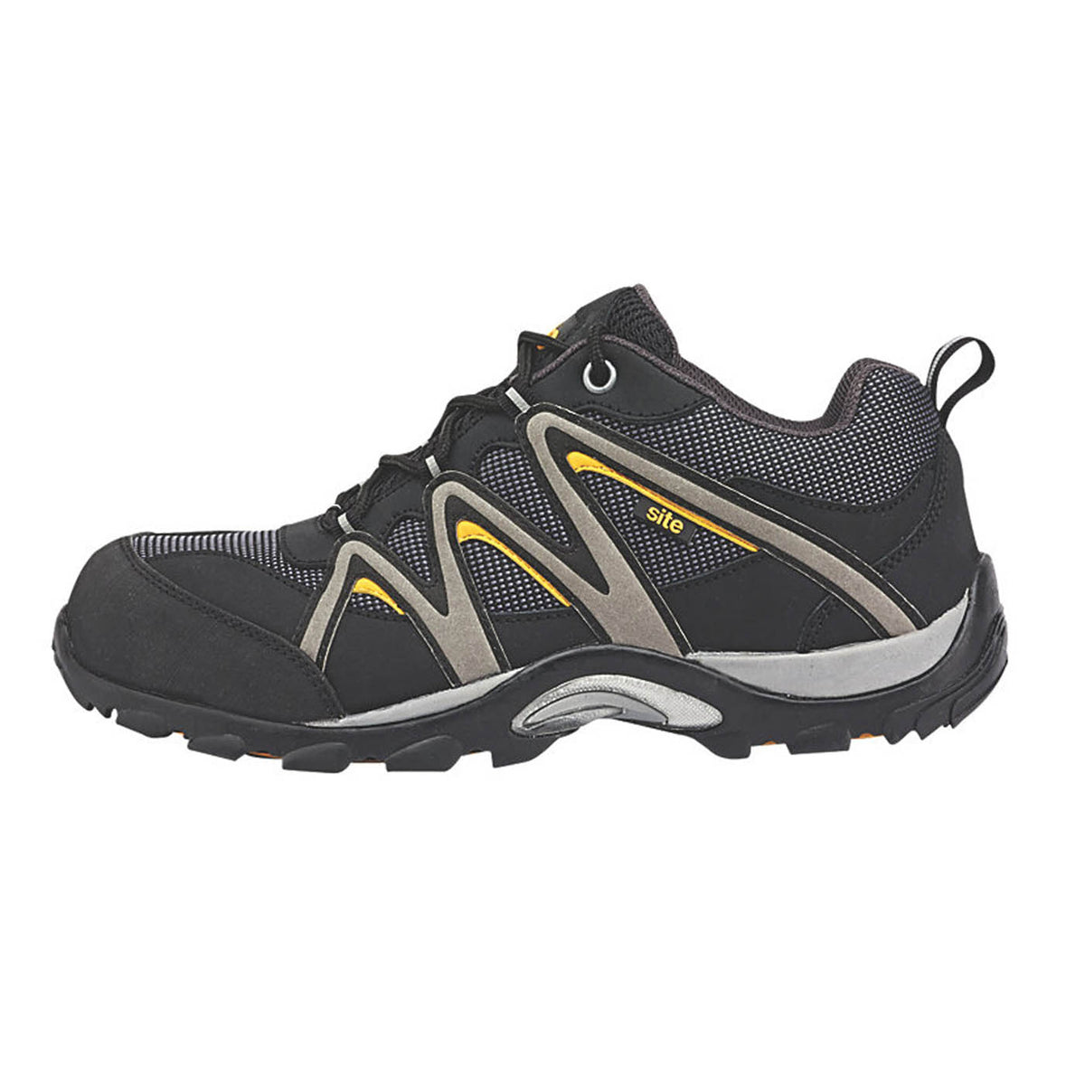 Site Safety Trainers Men's Work Shoes Black Breathable Standard Fit Size 12 - Image 3