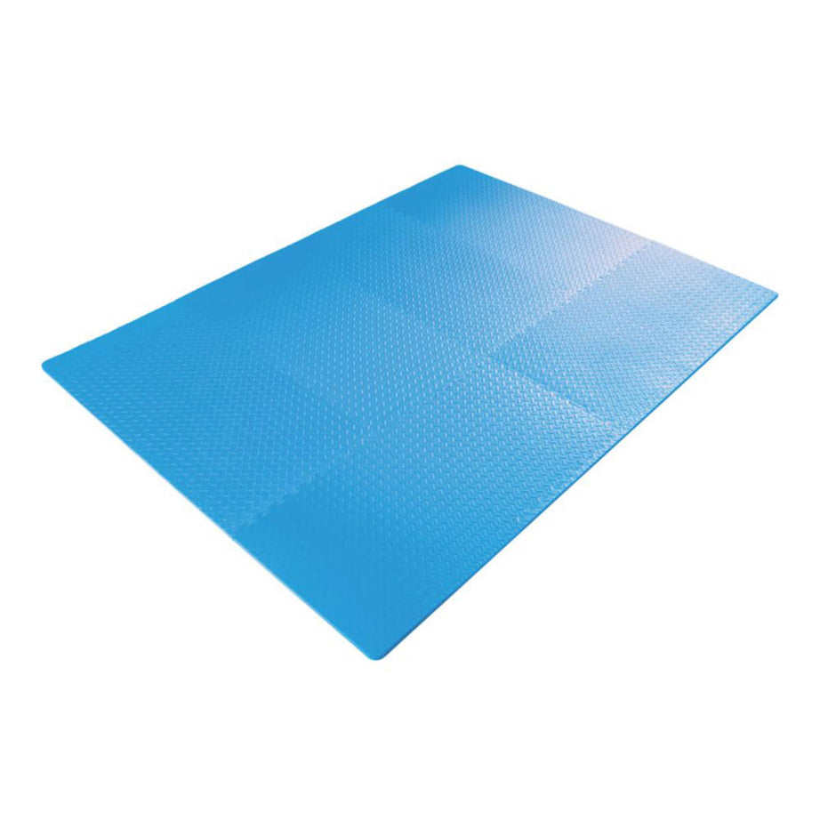 Essentials Interlocking Floor Tiles Blue Anti Slip Impact Resistant 10mm 12 Pack - Image 2