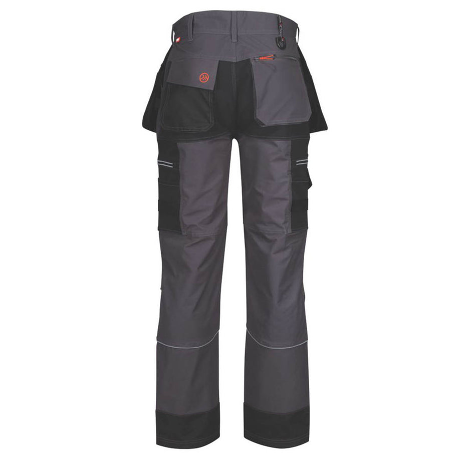 Regatta Work Trousers Mens Classic Fit Grey Black Stretch Multi Pocket 46W 33L - Image 2