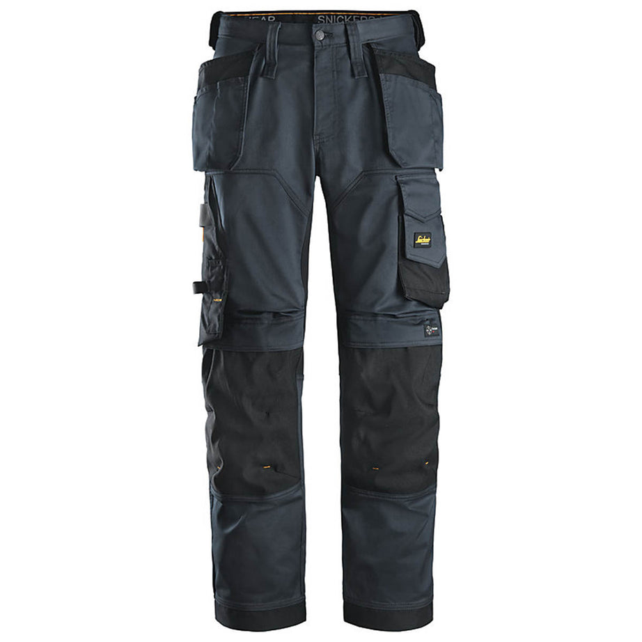 Snickers Work Trousers Mens Relaxed Fit Grey Stretch Multi Pockets 33W 32L - Image 1