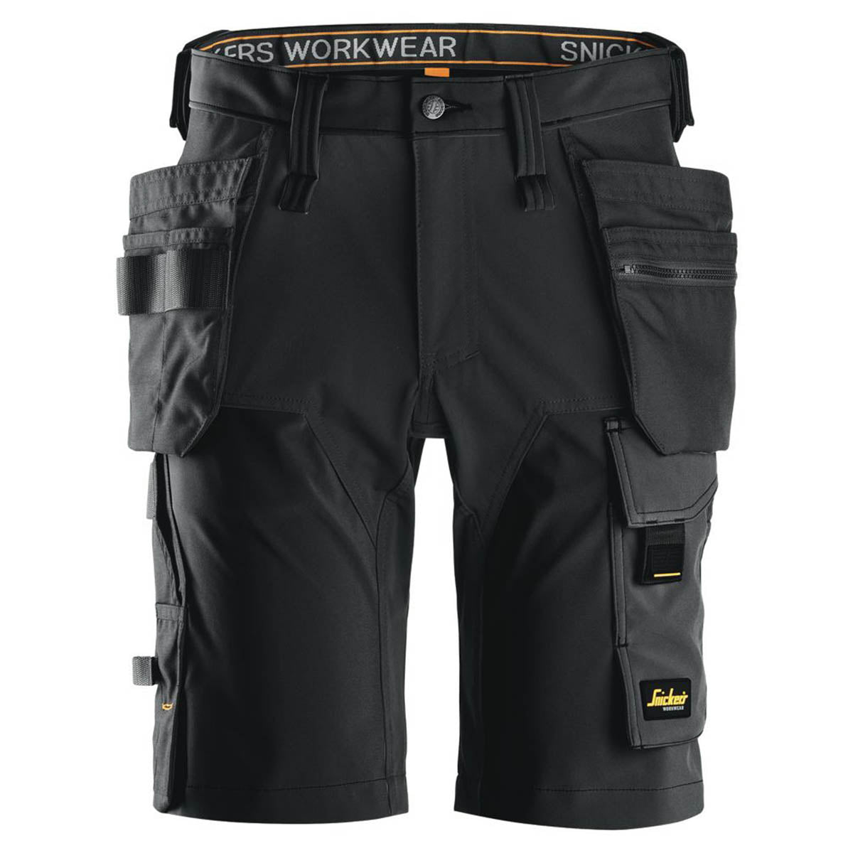 Snickers Work Shorts Mens Black Stretch Breathable Multi Pockets Cargo 38"W - Image 1