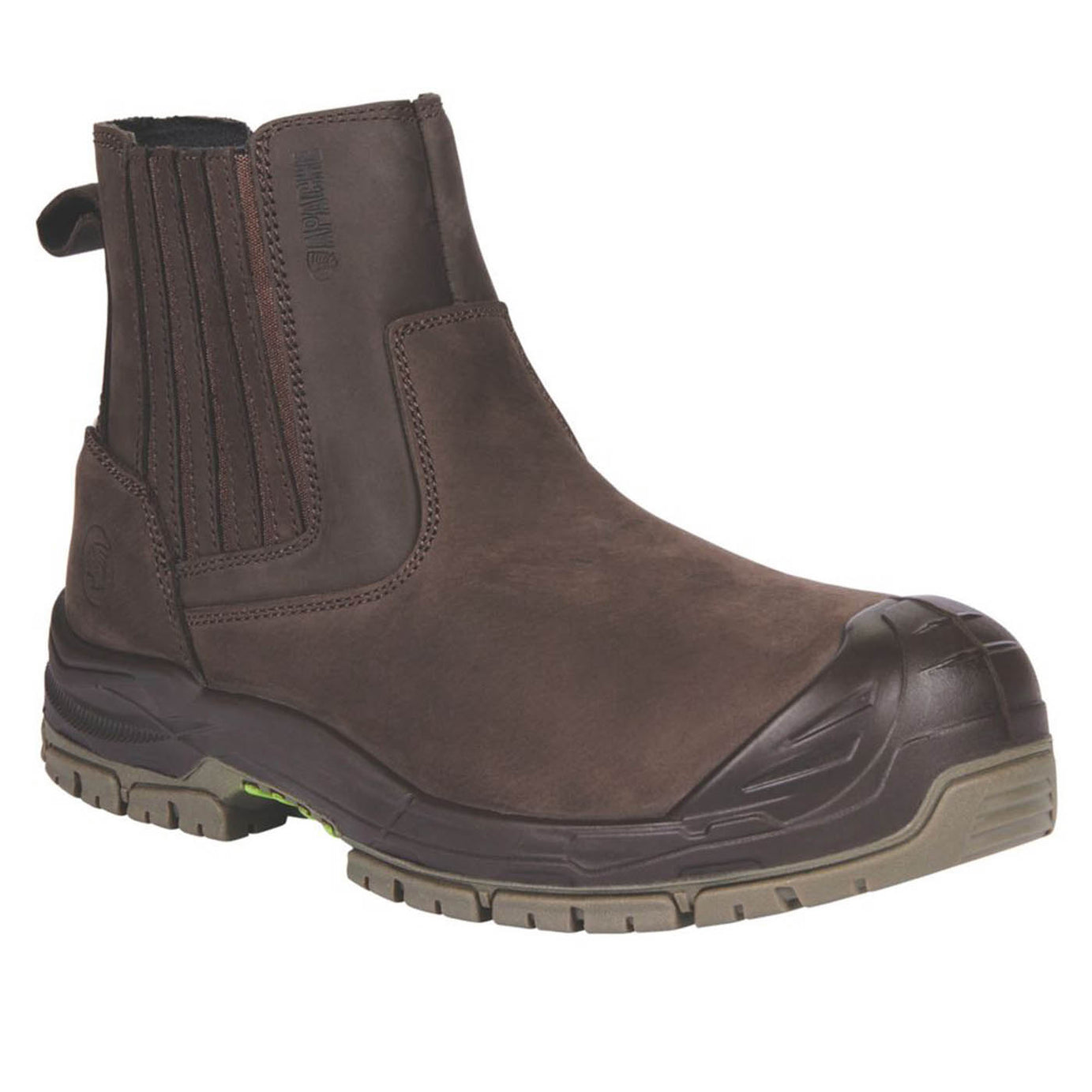 Apache Mens Safety Boots Brown Composite Toe Cap Waterproof Lightweight Size 10 - Image 1