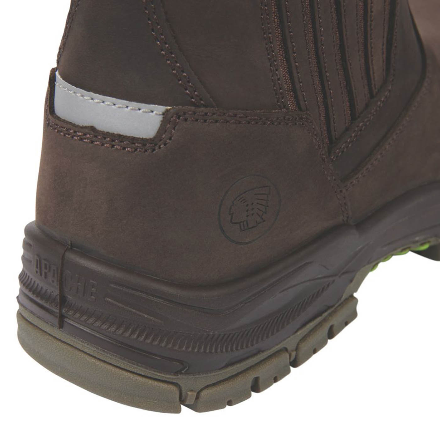 Apache Mens Safety Boots Brown Composite Toe Cap Waterproof Lightweight Size 10 - Image 6