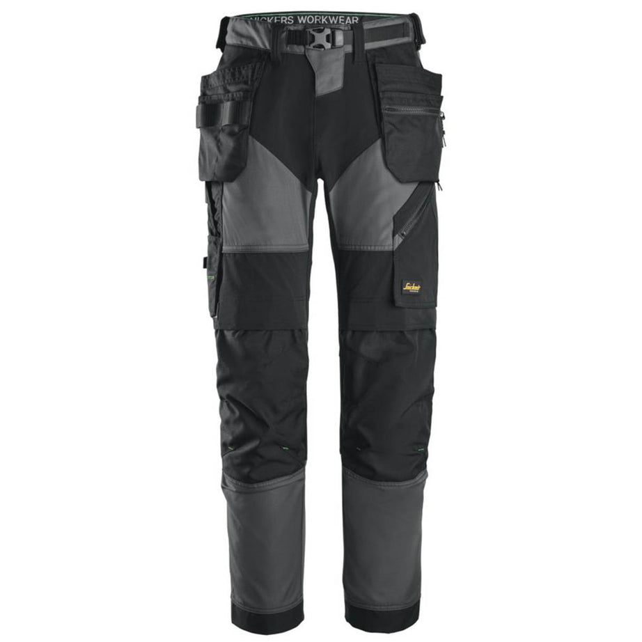 Snickers Work Trousers Mens Regular Fit Grey Stretch Multi Pockets 33"W 32"L - Image 1