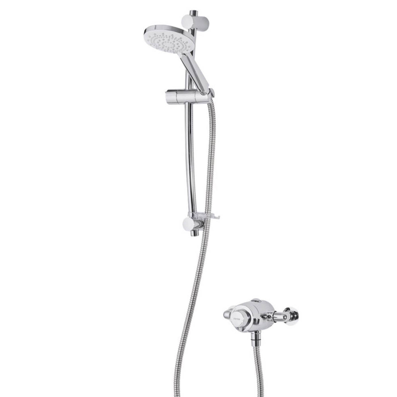 Triton Thermostatic Mixer Shower Concentric 5 Spray Patterns Silver Round Modern - Image 1