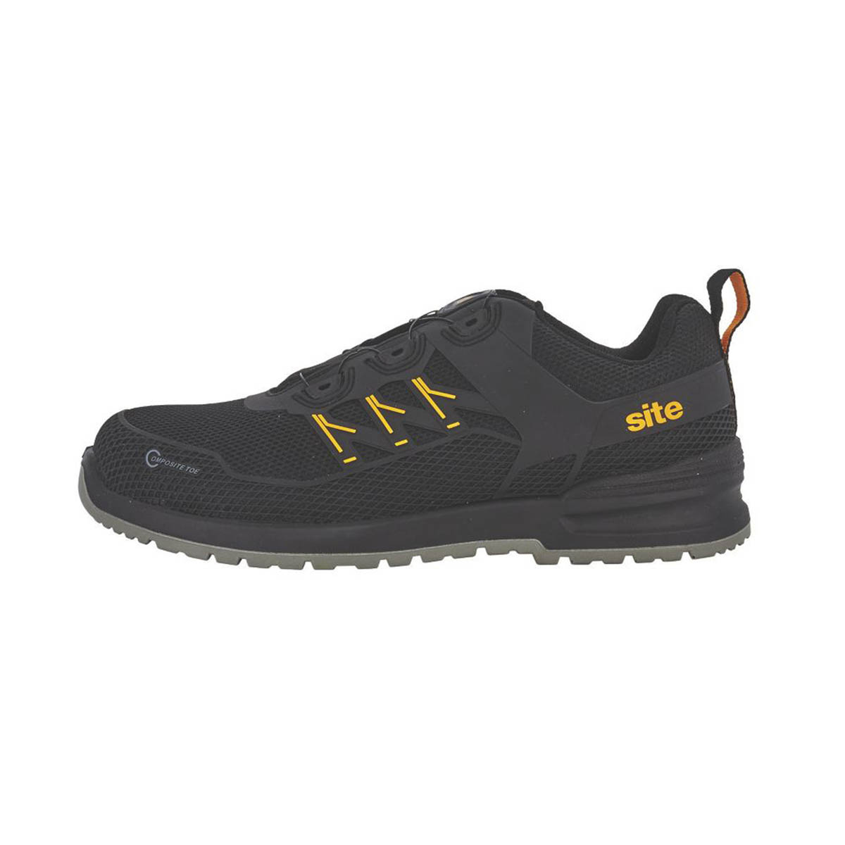Site Safety Trainers Mens Standard Fit Black Work Boots Composite Toe Size 9 - Image 2