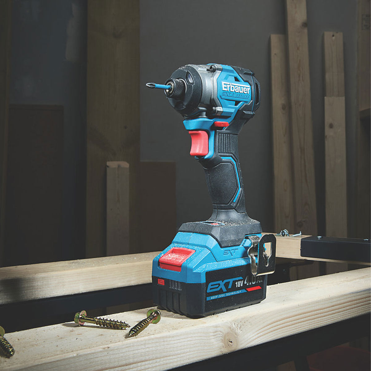 Erbauer Impact Driver Cordless 18V Li-Ion ERI1094IPD Brushless Compact Body Only - Image 4