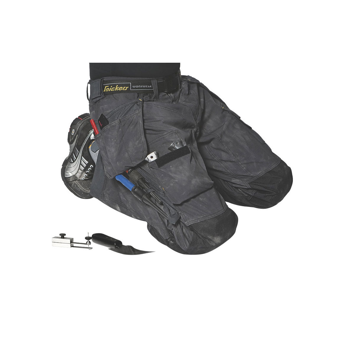 Snickers Work Trousers Regular Fit Grey Breathable Multi Pocket 41W 32L - Image 2
