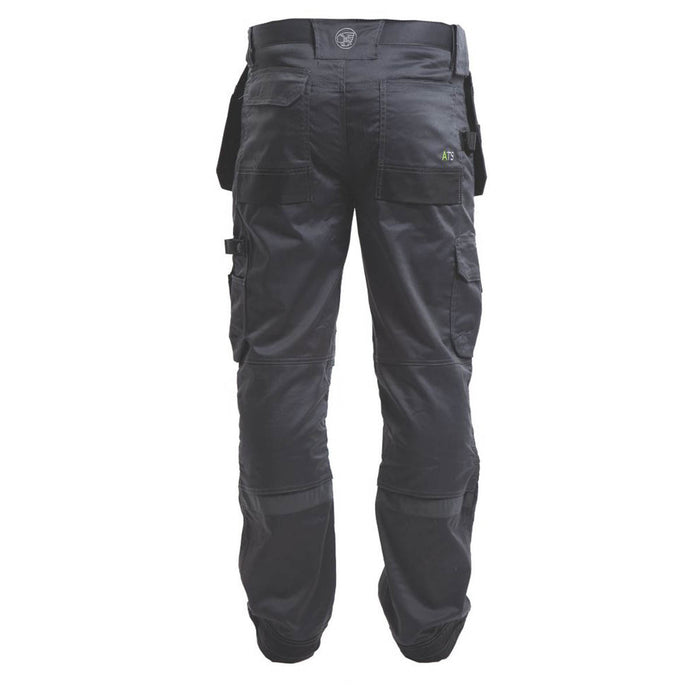 Apache ATS 3D Stretch Work Trousers Black / Grey 36" W 29" L - Image 2