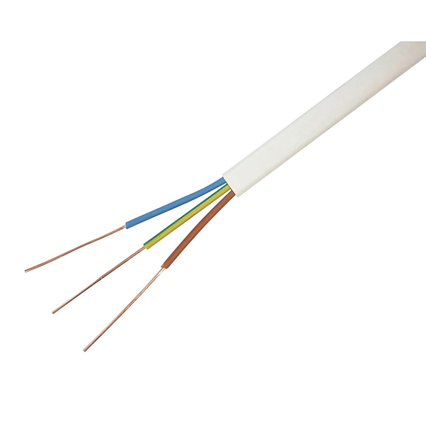 Time Cable Twin and Earth N05Z1ZH4-U White 2.5mm 3 Core 50m Drum 300/500 V - Image 1