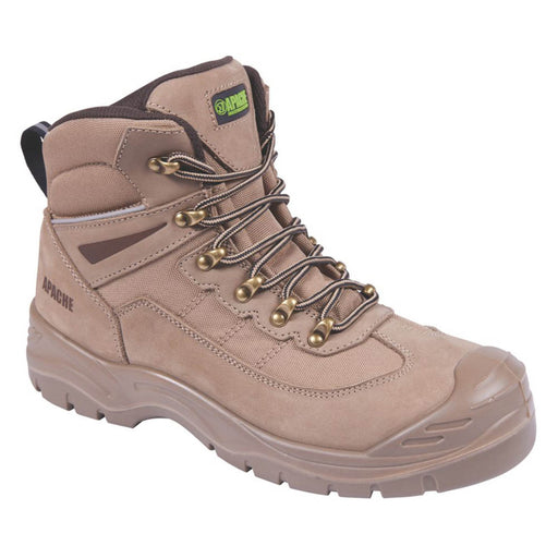 Apache Mens Safety Boots Stone Steel Toe Cap Ankle Comfort Lace Up Size 9 - Image 1