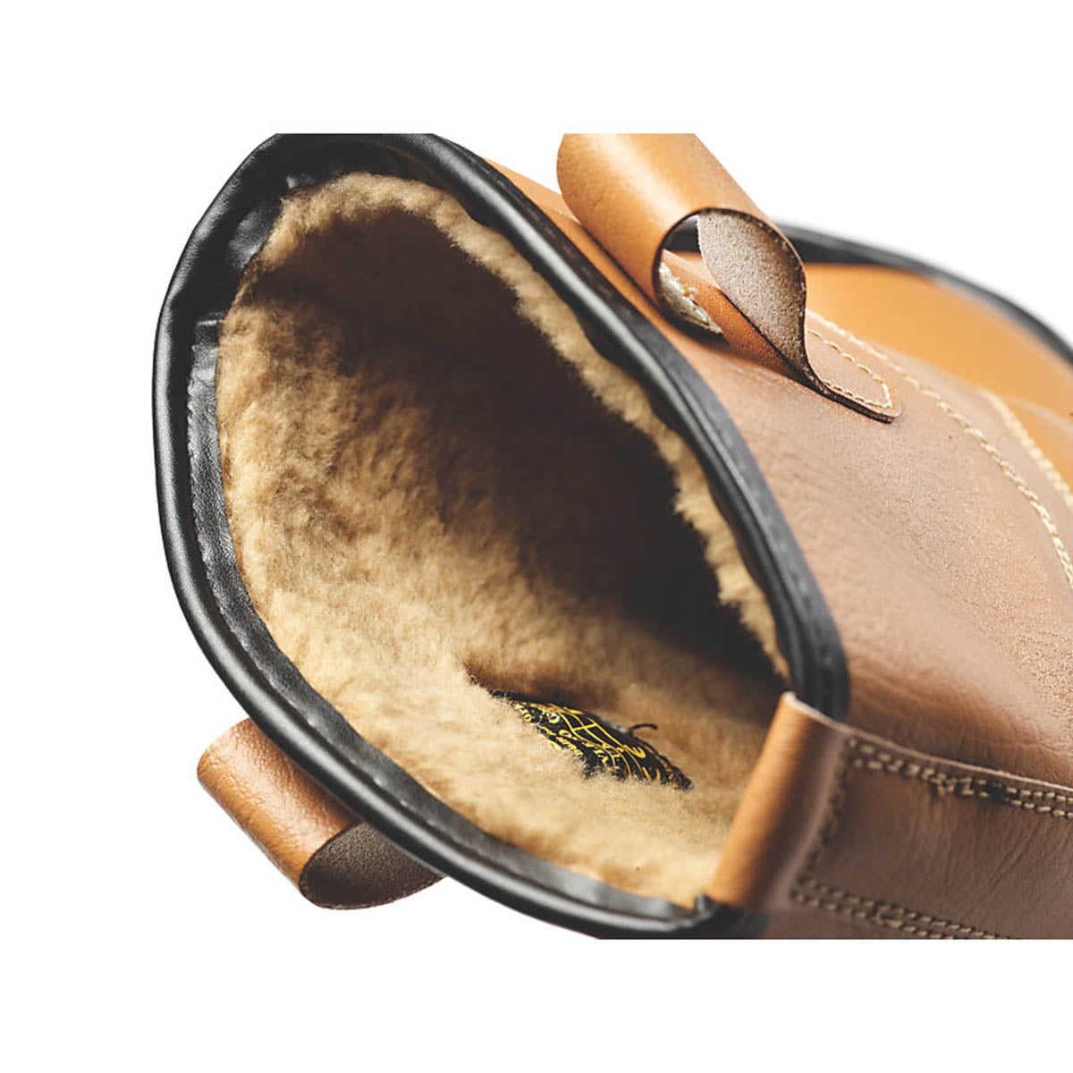 Site Safety Rigger Boots Mens Wide Fit Tan Leather Fur Lined Steel Toe Size 9 - Image 6