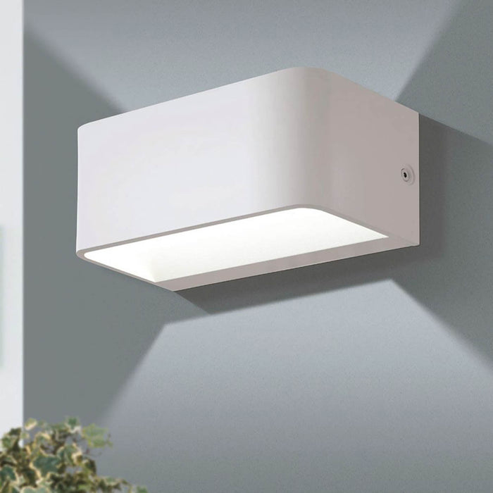 LED Wall Light White Cube-Shaped Up and Down Indoor Warm White Modern 1300lm - Image 2