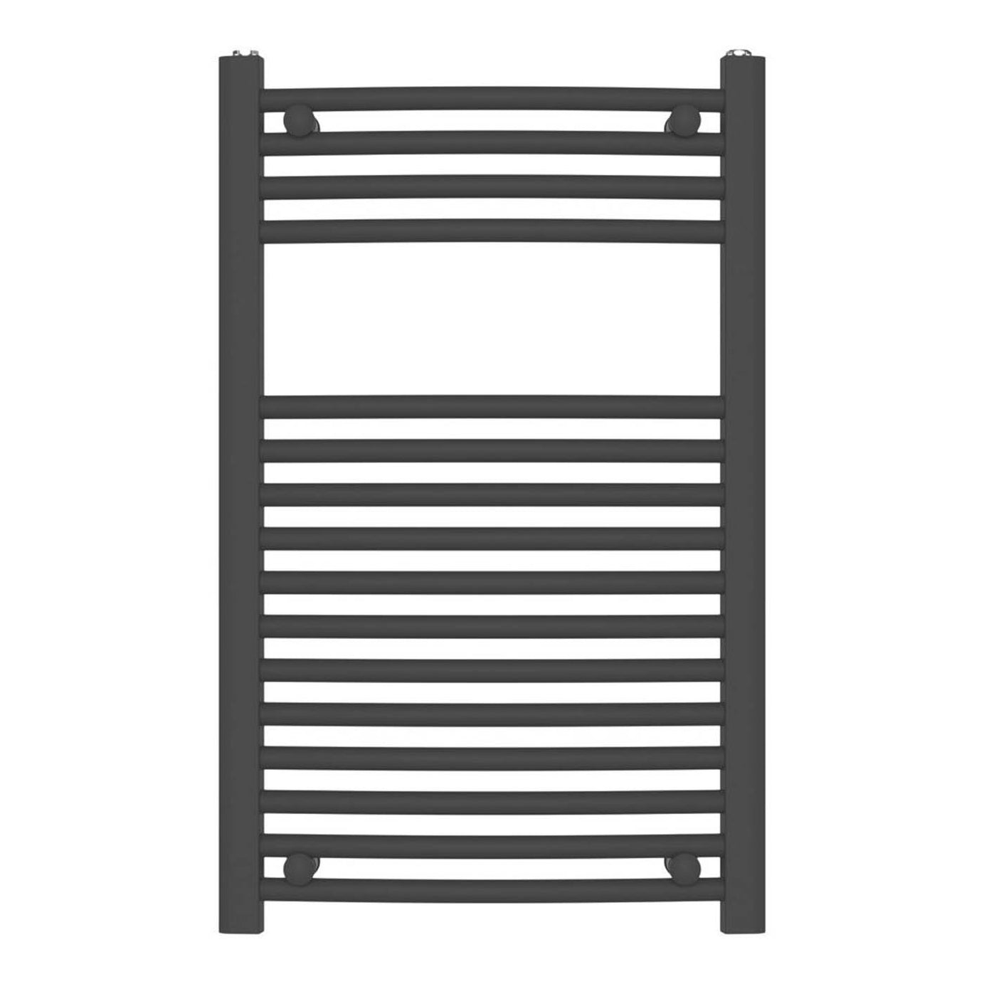 Flomasta Towel Rail Radiator Black Curved Bathroom Warmer Ladder H80xW50cm - Image 2