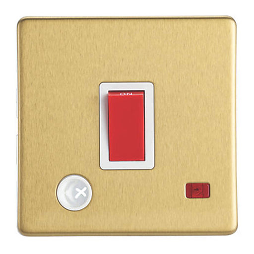 DP Control Switch Appliance Flex Outlet Brushed Brass Neon Power Indicator 32 A - Image 1