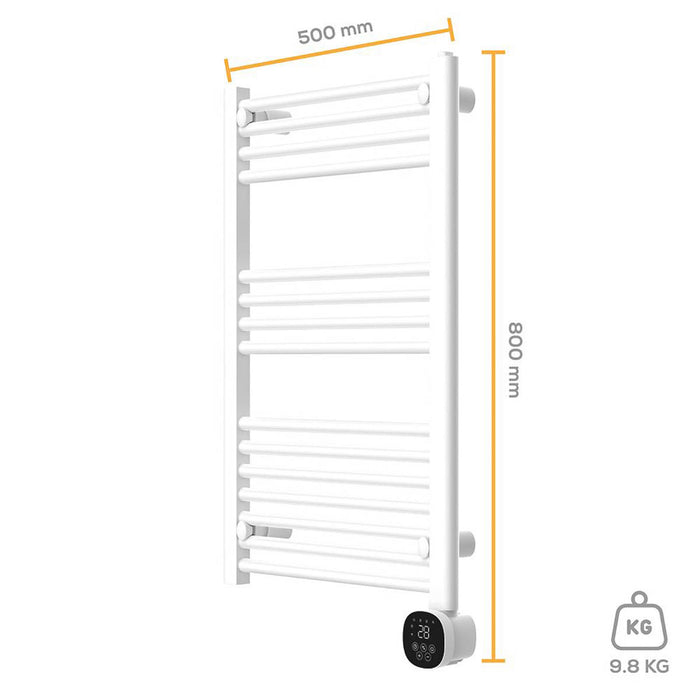 Towel Raid Radiator Electric Smart White Bathroom Warmer 500W (H)80x(W)50cm - Image 5