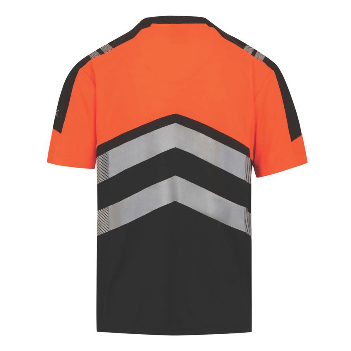 Regatta Hi-Vis Work T-Shirt Mens Regular Black Orange Reflective Small 38" Chest - Image 2