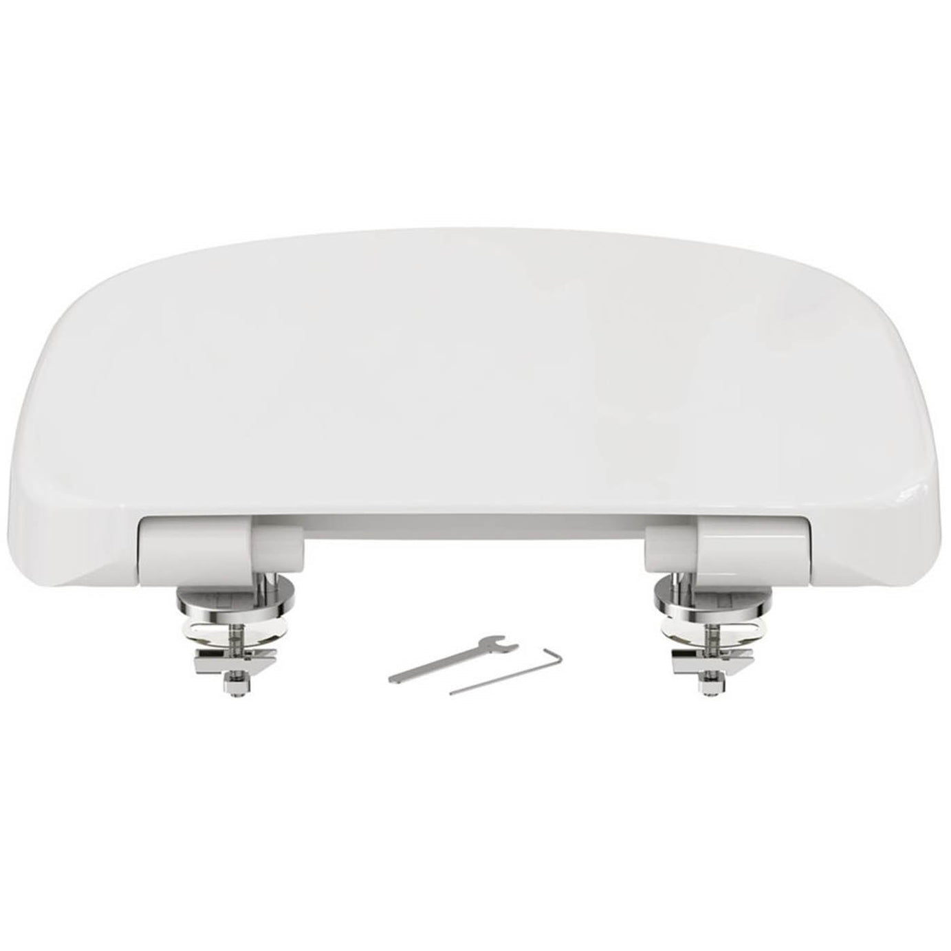 Toilet Seat Cover White Standard Closing Duraplast Top Fix Heavy Duty WC - Image 4