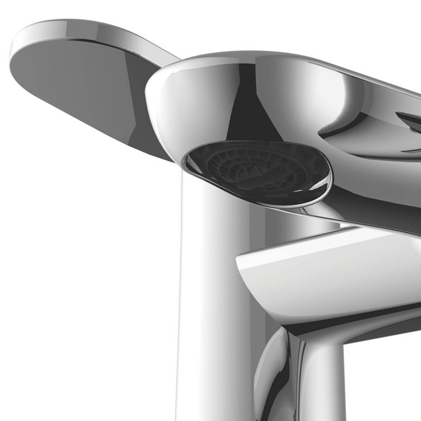 Swirl  Bath Mixer Tap Deck Mounted Lever 2 Tap Holes Kuhli Chrome 124mm - Image 3