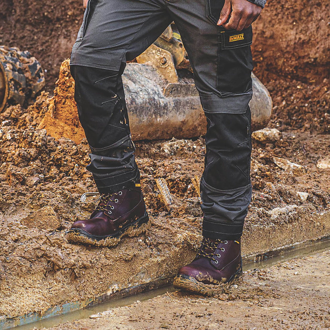 DeWalt Safety Boots Mens Wide Fit Brown Waterproof Work Shoes Steel Toe Size 10 - Image 7