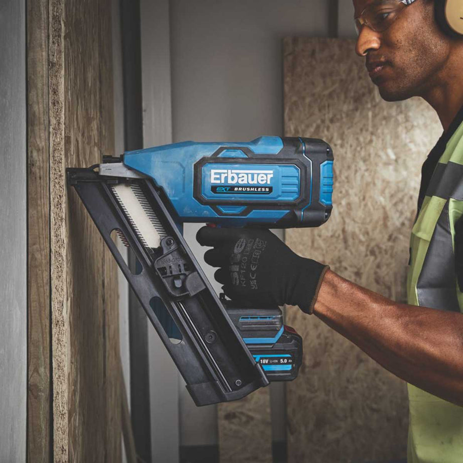 Erbauer Nail Gun Cordless 90mm Brushless 18V Li-Ion EXT First Fix - Body Only - Image 5