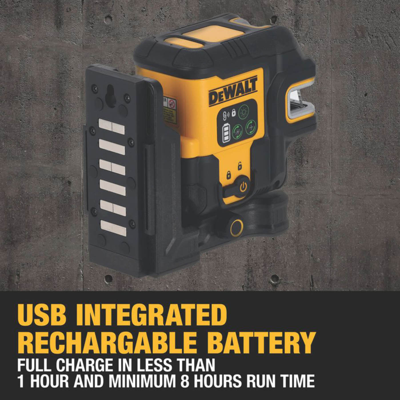 DEWALT 5 Point Laser Level DCLE14251GB-XJ Green Self-Levelling USB Cross Line - Image 3