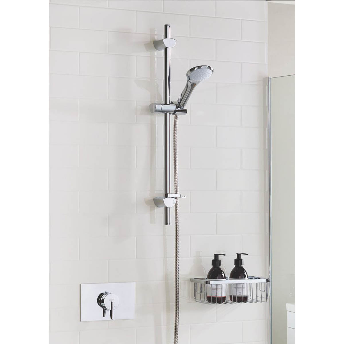 Bristan Mixer Shower Kit Thermostatic Single-Spray Pattern Chrome Concealed - Image 4