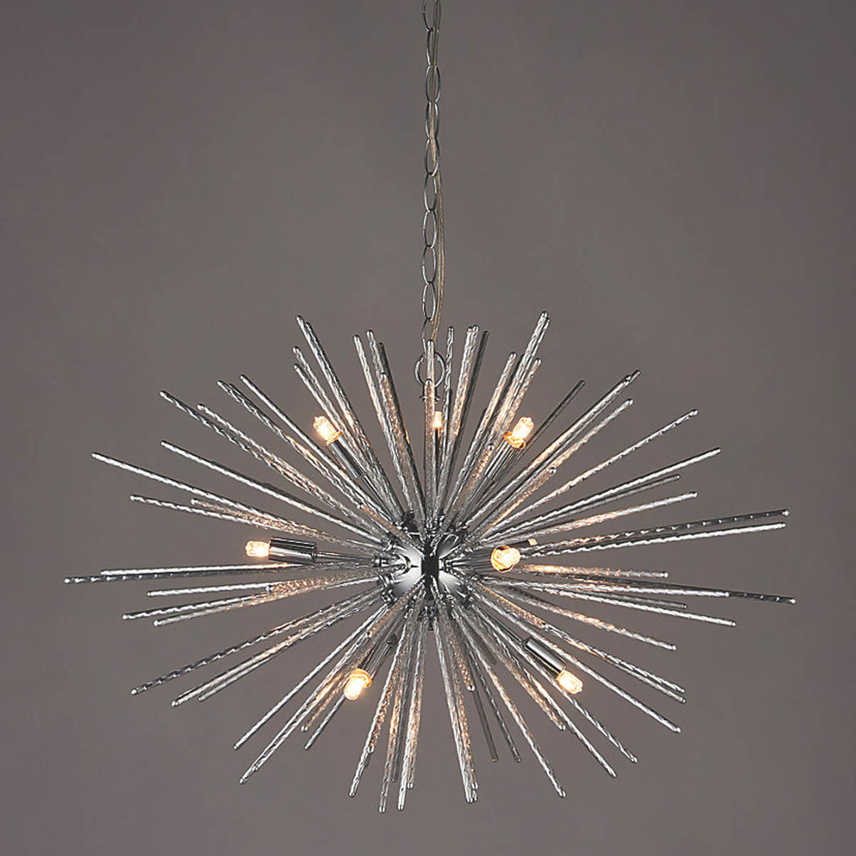 Quay Design LED Ceiling Light Warm White Layla Chrome Adjustable Drop Modern - Image 1