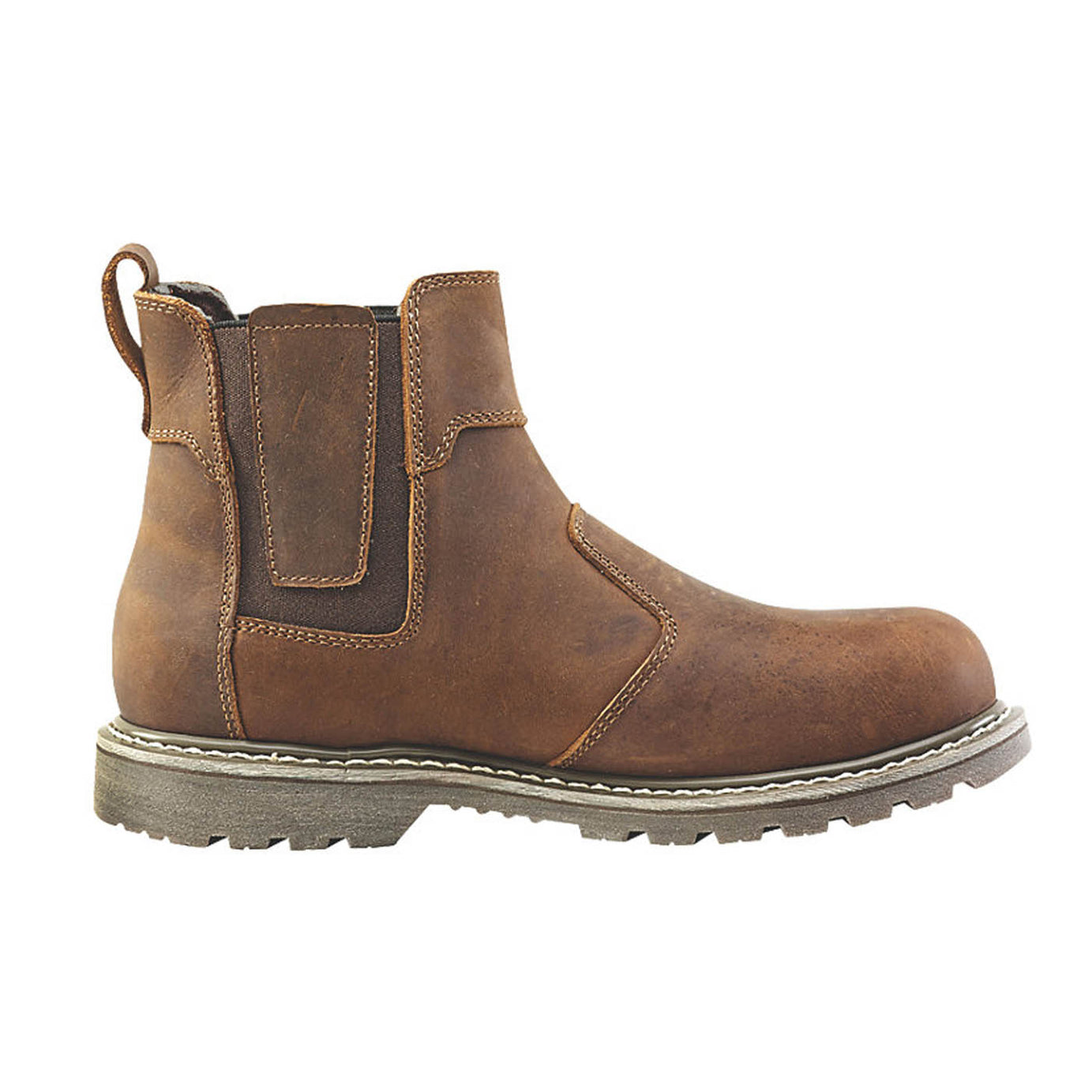 Site Dealer Safety Boots Mens Wide Fit Brown Leather Steel Toe Cap Size 10 - Image 4