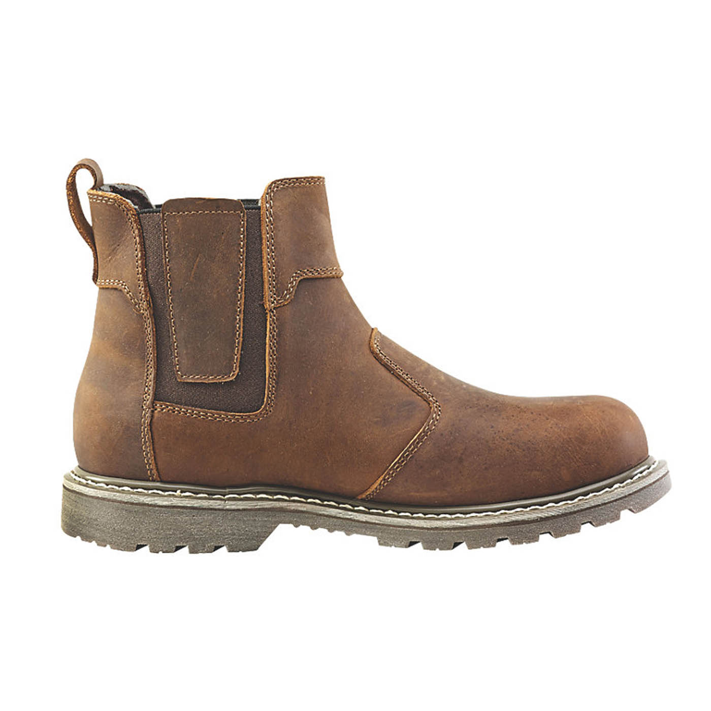 Site Dealer Safety Boots Mens Wide Fit Brown Leather Steel Toe Cap Size 10 - Image 4